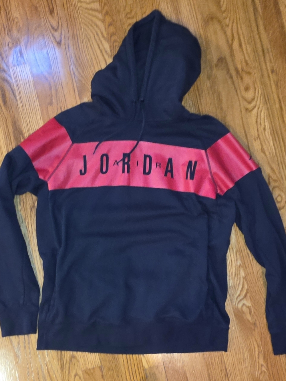 Jordan Black and Red Pullover Hoodie